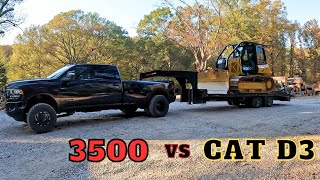 Hauling the Cat D3 With the New Work Truck