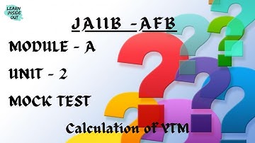JAIIB AFB MODULE - A UNIT  - 2 MOCK TEST  WITH EXPLANATION IN TAMIL @learninsideout