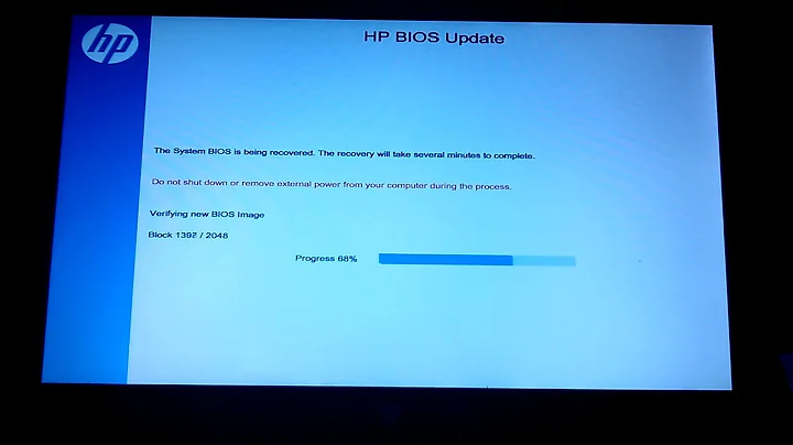 Attempted BIOS recovery and BIOS recovery failure (HP 15-f033wm Notebook PC)