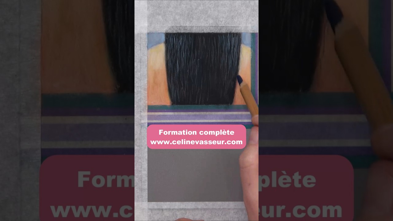 dessiner facilement les cheveux au pastel sec bases essentielles 