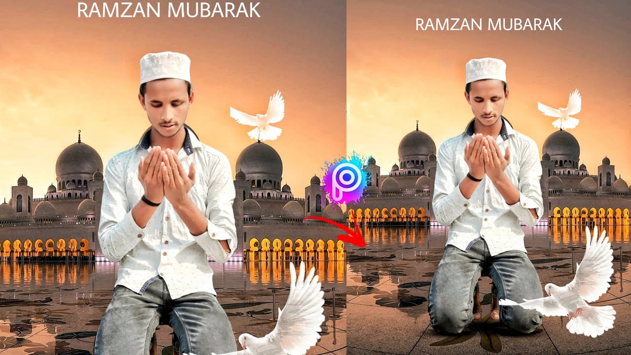 Ramdan Photo Editing Tutorial | PicsArt | 2 Step | PicsArt Background Change | 