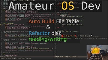 Autobuild Filetable & ATA PIO Refactors - Amateur OS Dev (C/x86 asm/sh)