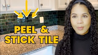 You NEED THIS peel + stick backsplash!!