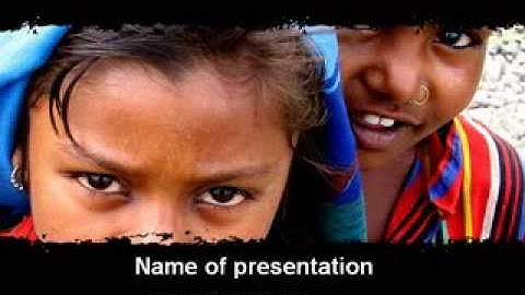 Children Around The World PowerPoint Template by PoweredTemplate.com