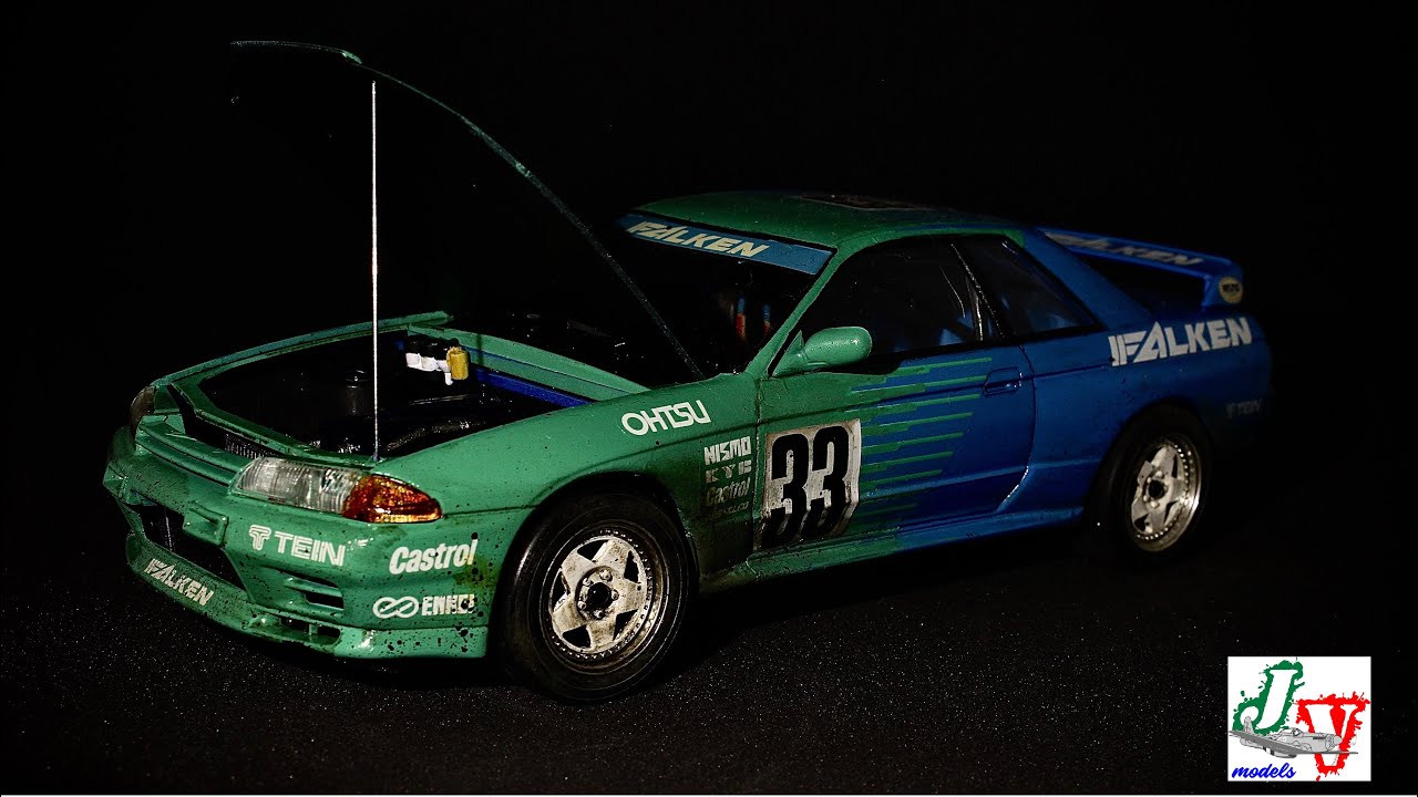 TAMIYA NISSAN SKYLINE GT-R gr.n FALKEN 1/24 scale FULL VIDEO BUILD 