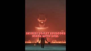 Skibidi Toilet Made With Unreal Engine Vs in SFM 💀🔥 || Skibidi Toilet #shorts #skibiditoilet #edit