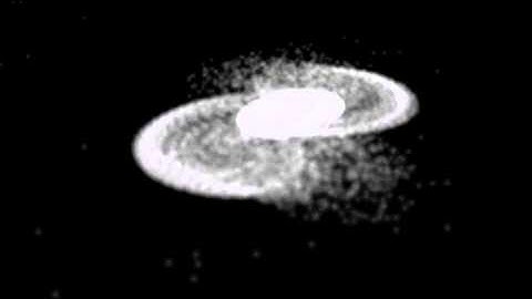 Galaxy collision - simulation