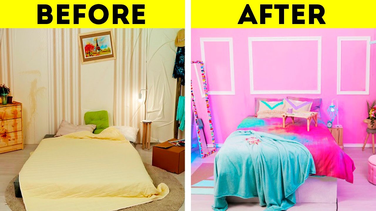 BEDROOM TRANSFORMATION || Cool Home Organizing And Decorating Hacks