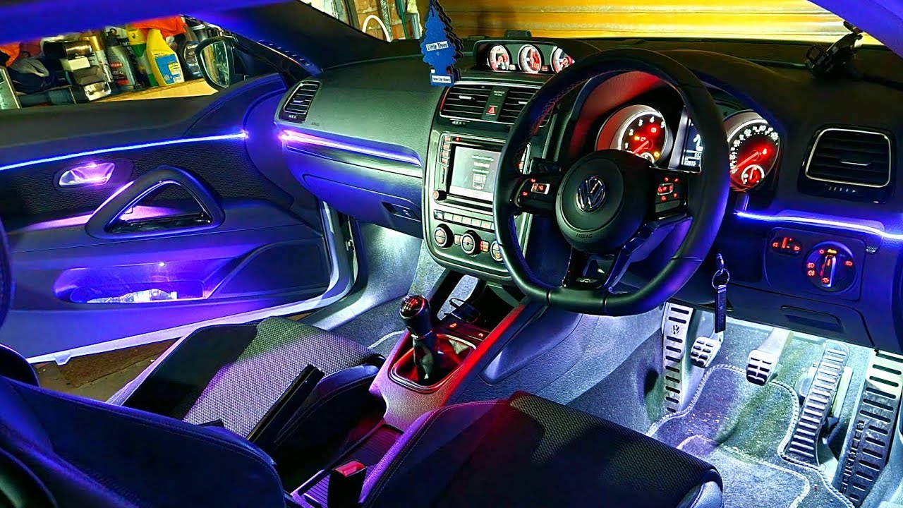 TechBlocks VW Scirocco/Golf Full 18 Light Ambient Lighting Install | RGB  LED Car Interior Lights - YouTube