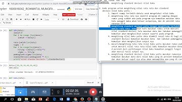 Menghitung nilai rata-rata dan standar deviasi nilai baku dengan Pythton notebook