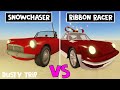 Snowchaser VS Ribbon Racer в игре ПЫЛЬНАЯ ПОЕЗДКА роблокс | A dusty trip | Обзор зимних машин