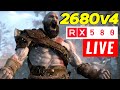2680V4 + RX  580 2048SP TESTANDO NO GOD OF WAR! BATE PAPO!