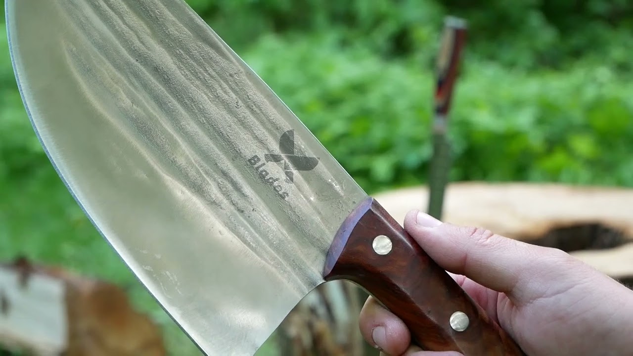 Satar Icicle, Bucatarie & Camping, Finisaj Wave, Otel 4Cr13Mov, Maner Lemn Rose Wood, 32.5 cm