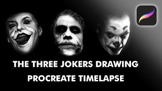 Drawing The Three Jokers - Procreate Timelapse