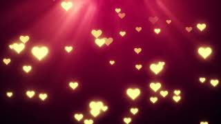 #Футаж падающие золотые сердца ◄4K•HD► #Footage falling hearts of gold