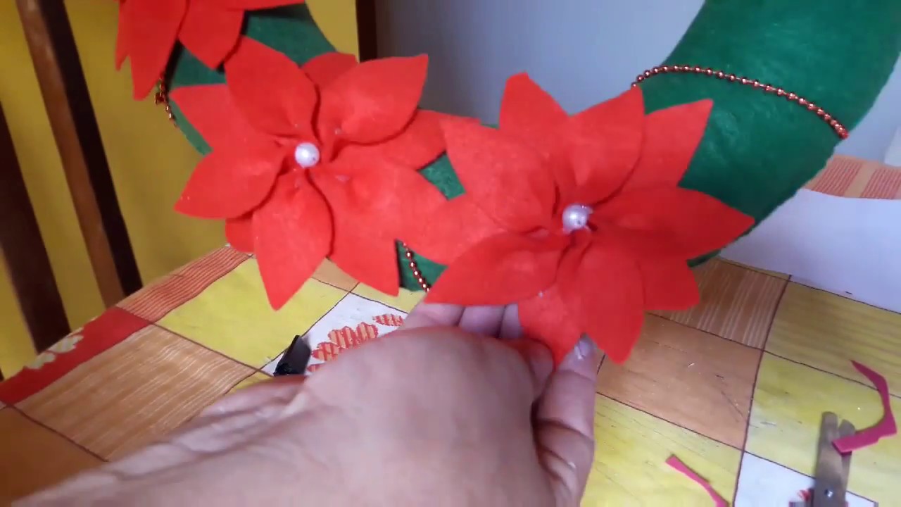 Flor de Natal em  ou Feltro passo a passo /DIY - YouTube