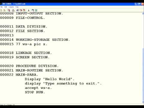 COBOL 2 Identification and Environment Divisions