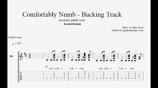 Pink floyd - comfortably numb (solo) acoustic guitar chords in pro,
it's the rhythm line with acoustician's solo on screen so you can use
it as a backing track, standard tuning, see ...