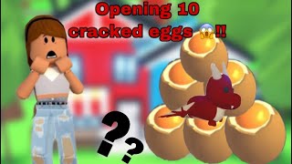 Hatching 10 cracked eggs! (DID WE GET A LEGENDARY?) Roblox AdoptMe