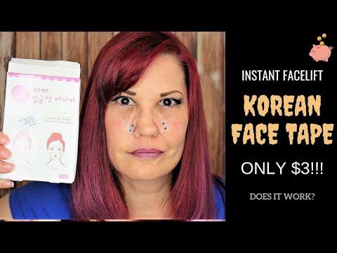 Video SUPER CHEAP DIY FACELIFT HACK WITH $3 KOREAN FACE TAPE... - youtube