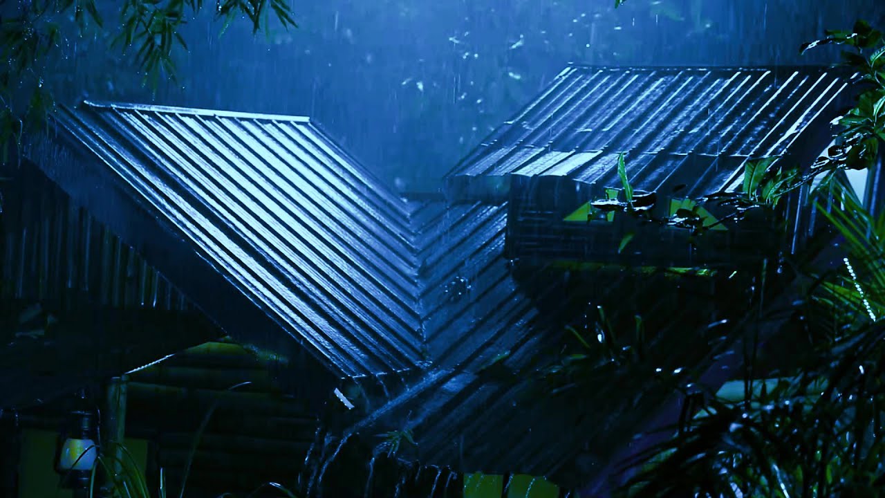 Rain on Tin Roof | Deep Sleep & Stress Relief | 4 Hours Rain Sounds White Noise