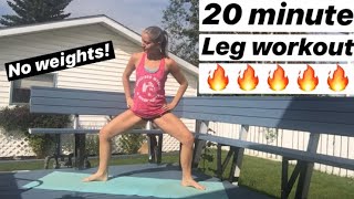 20 Min Lean Strong Leg Workout - No weights