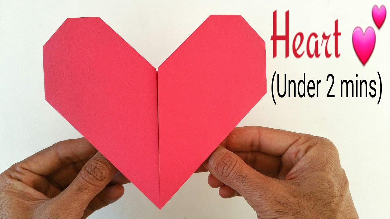 How to make an easy paper "💕Heart" under 2 minutes(A4 paper