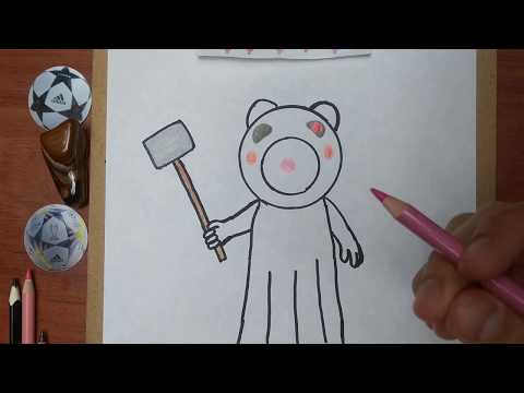 Como Dibujar Y Pintar A Doggy De Piggy Roblox How To Draw And - doggy dibujos de piggy roblox para colorear