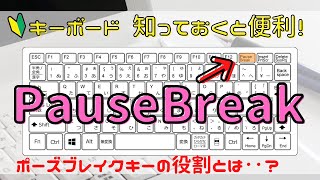 パソコンキーボード 【Pause Breaak】キーの役割とは？（ポーズブレイクキー）簡単にシステム情報を出すことができます