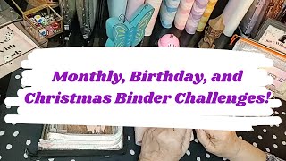 Cash Stuffing | Savings Challenges | Monthly, Birthday, and Christmas Binder Challenges!