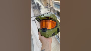 Fully 3D printed #Halo Infinite Master Chief Helmet #cosplay #3dprinting #do3d #masterchef