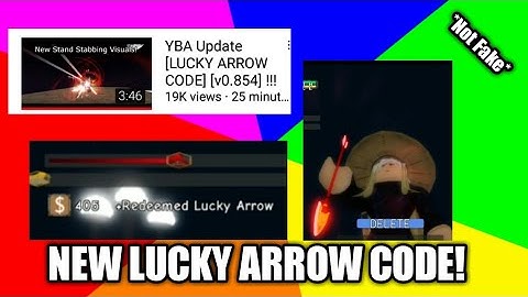 *NEW LUCKY ARROW CODE* |ROBLOX YBA|NOT CLICKBAIT|