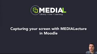 Medial Capturing Your Screen In Moodle Using Medialecture