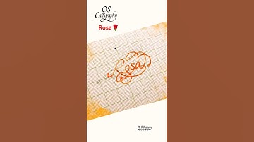 🌹Rosa Name Calligraphy | Calligraphy For Beginners #shorts #shortsfeed #calligraphy #handwriting