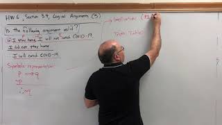 HW 6, 3.4 (5) Logical Arguments - Example of an invalid argument, Part 1