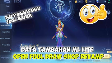 Data Open Event Fuul Draw Shop Zodiac Summon ,Produk Dll Patch M4 || File Tambahan Ml Lite.