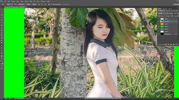 Tutorial on how to edit artwork | How To Remove Green Background In Photoshop cc #14 | GIN Tech