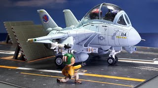 Grumman F-14 Tomcat Q Version & aircraft carrier diorama by Topgun Chen 3D printed airplane model