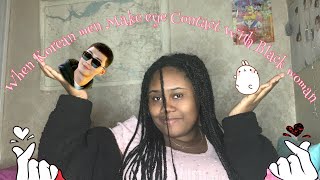 Korean Men Make Eye Contact With Black Woman