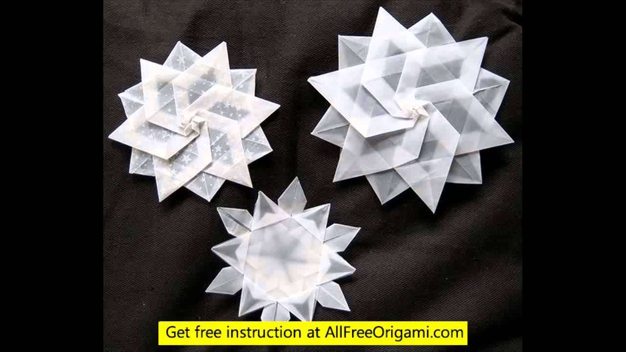 origami snowflake easy - YouTube