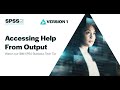 Accessing Help from Output in IBM SPSS Statistics