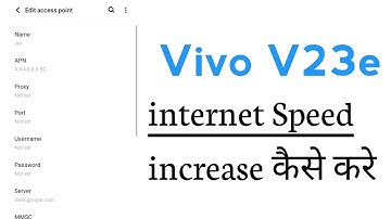 Vivo V23e How To increase internet Speed
