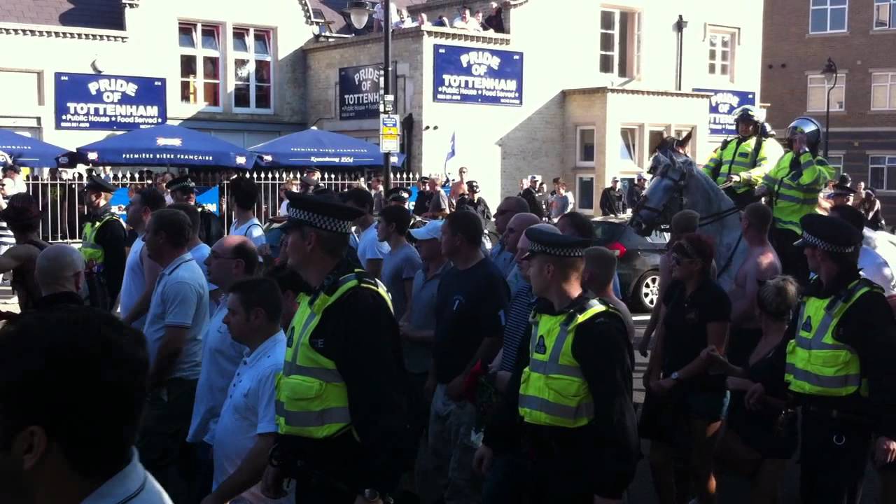 Tottenham v Arsenal - Police Escort Arsenal Fans to Stadium