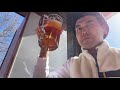 #140 高尾山頂で大生飲んで、とろろそばを飲むように食べる兄卓也