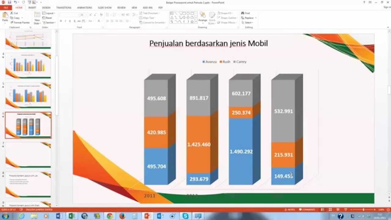 Belajar Powerpoint  Pemula Cara  Membuat Grafik untuk 