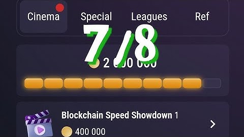Blockchain Speed Showdown  7 Aug Tap Swap Watch Daily Video Code  | Tapswap New Code Today? 7 Aug .