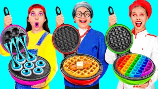 Reto De Cocina Yo vs Abuela | Impresionante Trucos de Cocina BaRaFun Challenge