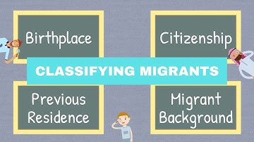 Classifying and Defining Migrants for Statistics