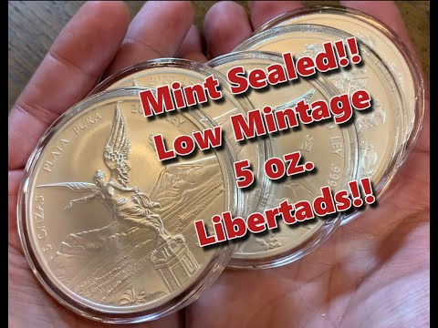 Opening A Mint Sealed Tube Of 2020 5 Oz Libertads!  Huge Coins! Low Mintage!