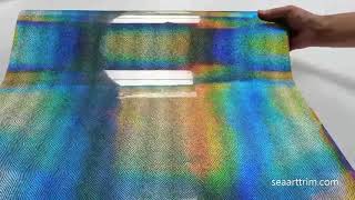 Seaart S1859 Mesh Hologram PU Pattern Heat Transfer Vinyl
